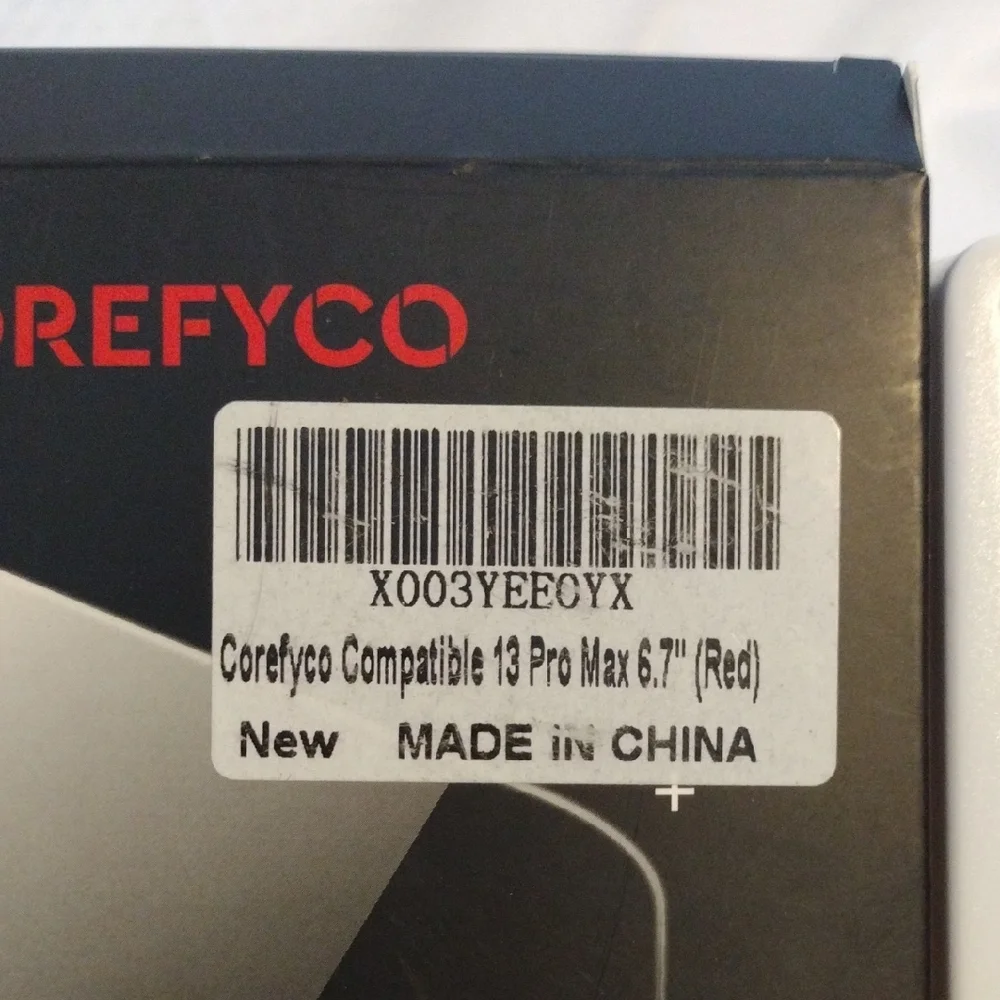 Corefyco Red iPhone Case 13 Pro Max With Tempered Glass Protector